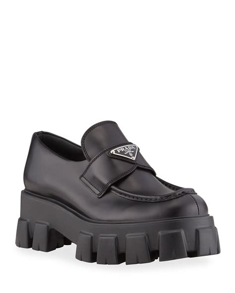 prada loafers 37|prada platform loafers.